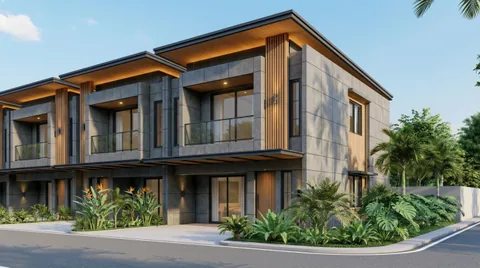 Render unit hook Bumi Citra Regency yang memiliki dua sisi menghadap jalan